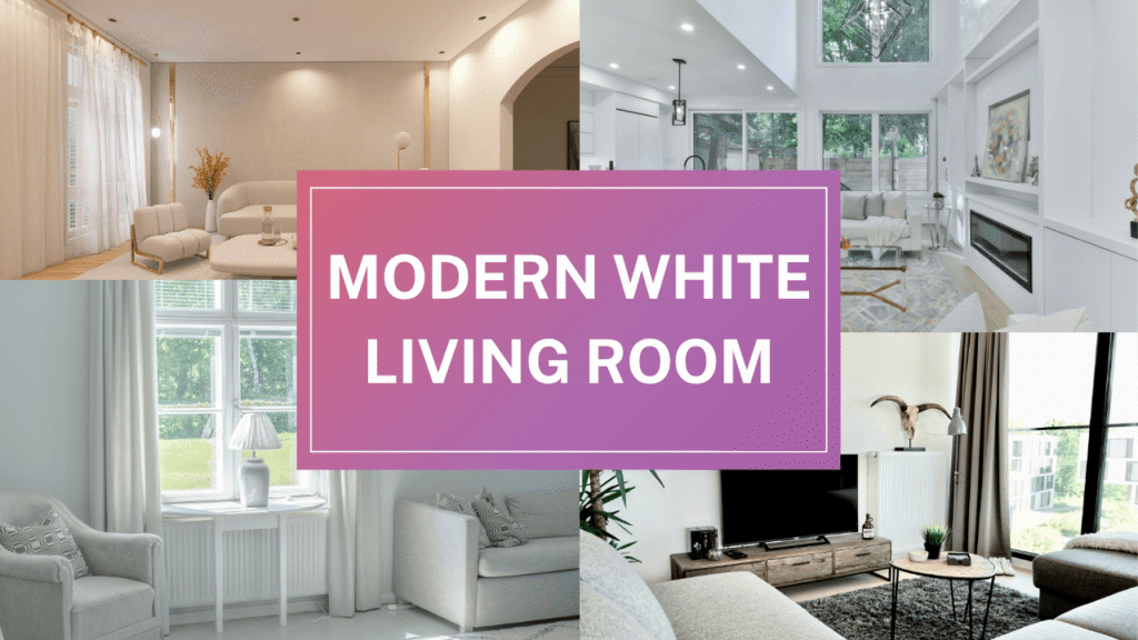 modern white living room