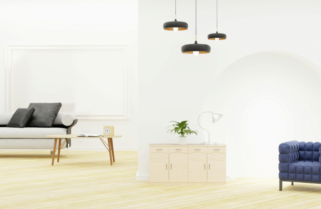 white living room