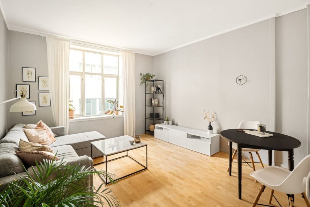white living room walls