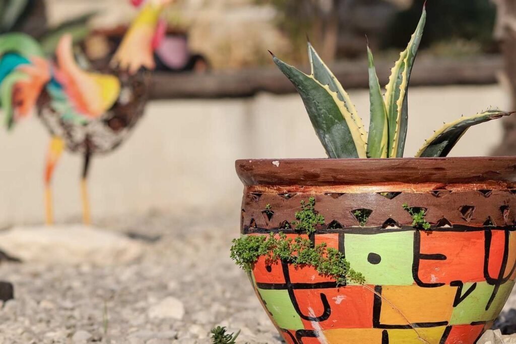 pastel color plant pots